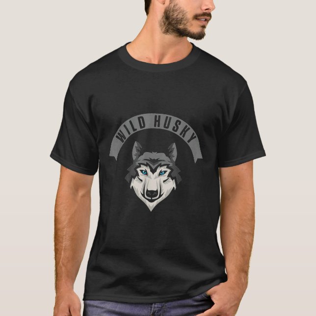 Camiseta Siberian Husky Dog Pet Owner Puppy Wild Doggy (Frente)