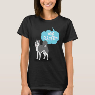 Camiseta Siberian Husky Farting Dog Who Farted