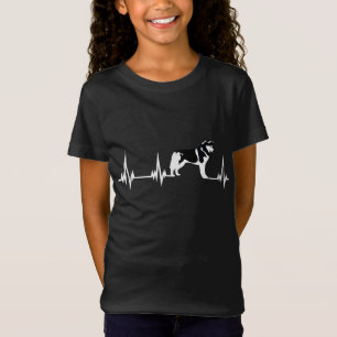 Camiseta Siberian Husky Heartbeat Presente para Homens Mulh