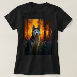 Camiseta Siberian Husky in the Forest