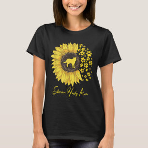 Camiseta Siberian Husky Mãe Sunflower Siberian Husky