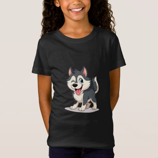 Camiseta Siberian Husky malandro (Frente)