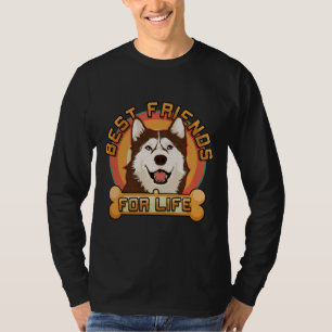 Camiseta Siberian Husky Melhor Amigo Para O Cachorro Da Vid