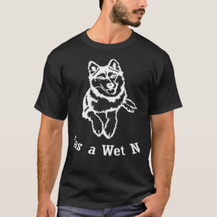 Camiseta Siberian Husky Meu Terapista tem um Nariz Molhado