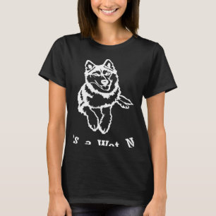 Camiseta Siberian Husky Meu Terapista tem um Nariz Molhado