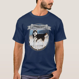 Camiseta Siberian Husky "Nascer de correr. Adorado ao Amor"
