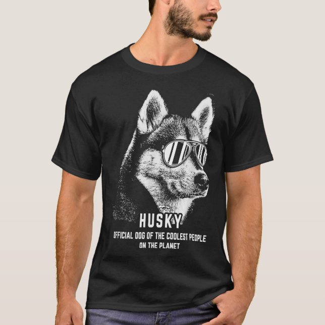 Camiseta Siberian Husky Official Dog Of The Coolest (Frente)