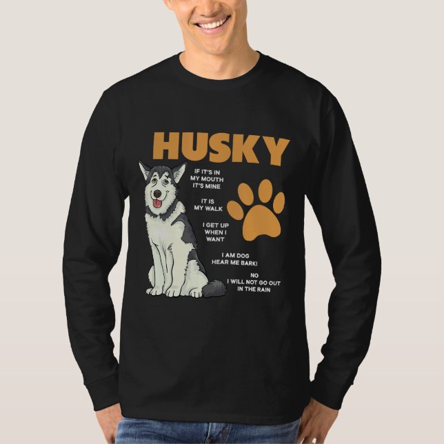 Camiseta Siberian Husky Owky Regimento Cachorro Roucos Engr (Frente)