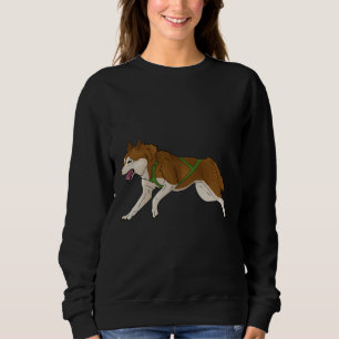 Camiseta Siberian Husky Sled Sled Dog Red