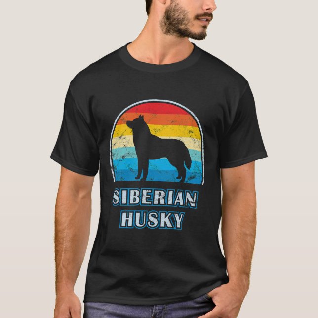 Camiseta Siberian Husky Vintage Design Dog (Frente)