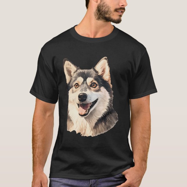 Camiseta Siberian Husky Vintage Style (Frente)