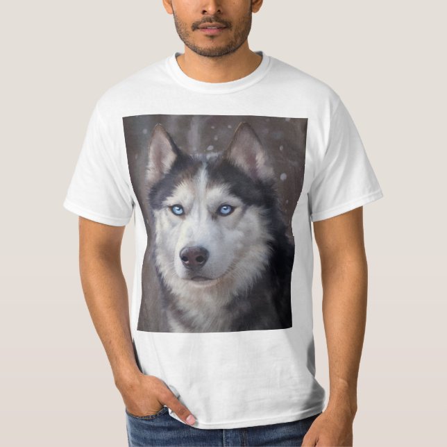 Camiseta Siberian Husky Winter (Frente)