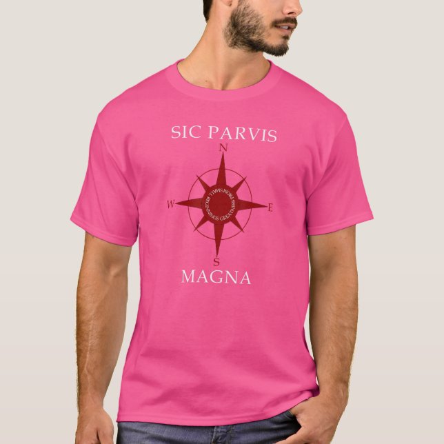 Camiseta Sic Parvis Magna Compass Para Territórios Não Cara (Frente)