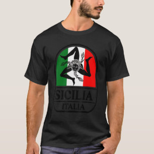 Camiseta Sicília Bandeira Sicília Palermo Itália 12