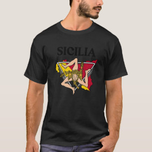 Camiseta Sicília Bandeira Sicília Palermo Itália 12