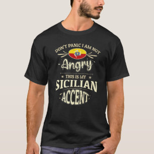 Camiseta Sicília Bandeira Souvenirs Para Mulheres Siciliana