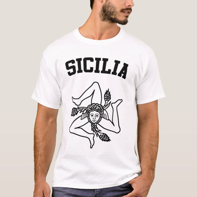 Camiseta Sicília Casaco de Armas (Frente)