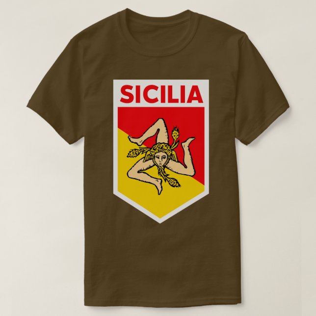 Camiseta Sicília Flag Emblem (Frente do Design)