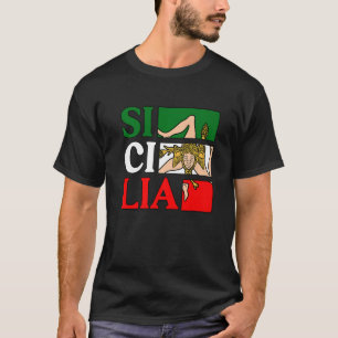 Camiseta Sicília Flag Sicília Palermo Itália 11