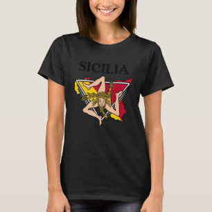 Camiseta Sicília Flag Sicília Palermo Itália 14