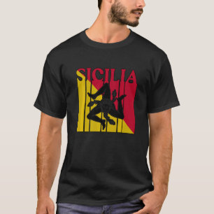 Camiseta Sicília Flag Sicília Palermo Itália 15