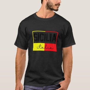 Camiseta Sicilia Flag Sicily Palermo Itália 33