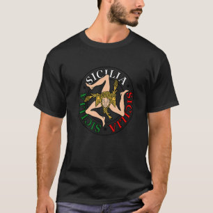 Camiseta Sicilia Flag Sicily Palermo Itália 34