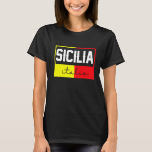 Camiseta Sicilia Flag Sicily Palermo Itália 39