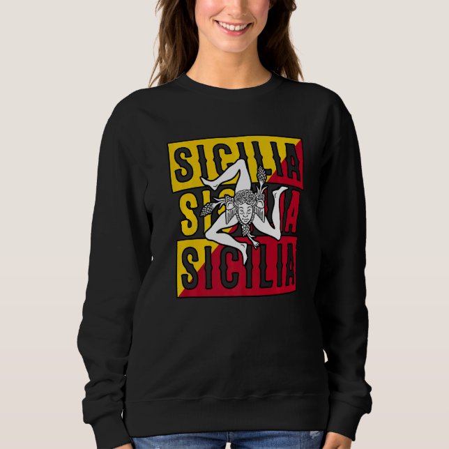 Camiseta Sicilia Flag Sicily Palermo Italy (Frente)