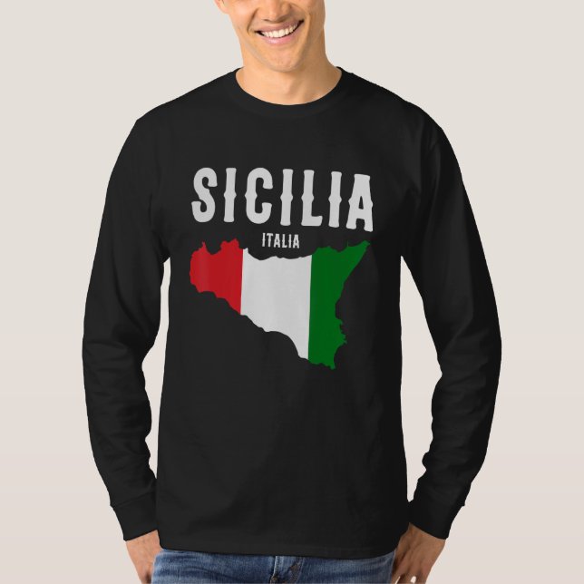 Camiseta Sicilia Flag Sicily Palermo Italy 19 (Frente)