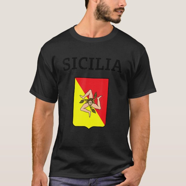 Camiseta Sicilia Flag Sicily Palermo Italy 2 (Frente)