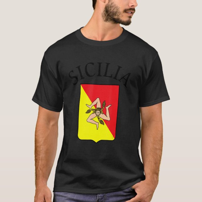 Camiseta Sicilia Flag Sicily Palermo Italy 5 (Frente)