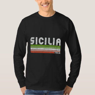 Camiseta Sicília Itália Design Retro Itália