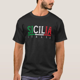 Camiseta Sicilia Italia Flag Of Sicily Proud Sicilian Itali
