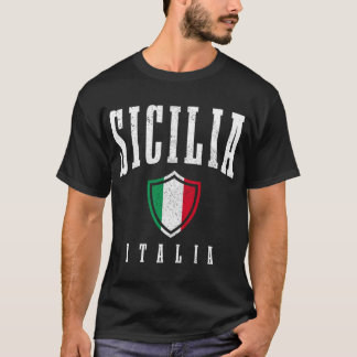 Camiseta Sicília Itália Sicília Itália Bandeira italiana Pr