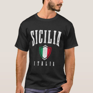 Camiseta Sicília Itália Sicília Itália Bandeira Pride Itáli
