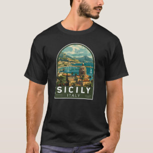 Camiseta Sicília Itália Viagem Art Vintage