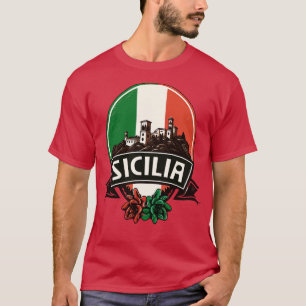 Camiseta Sicilia Retro Região Italiana Design