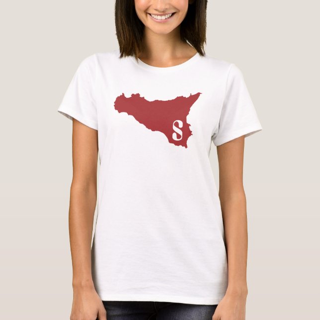 Camiseta Sicilia W darkred (Frente)