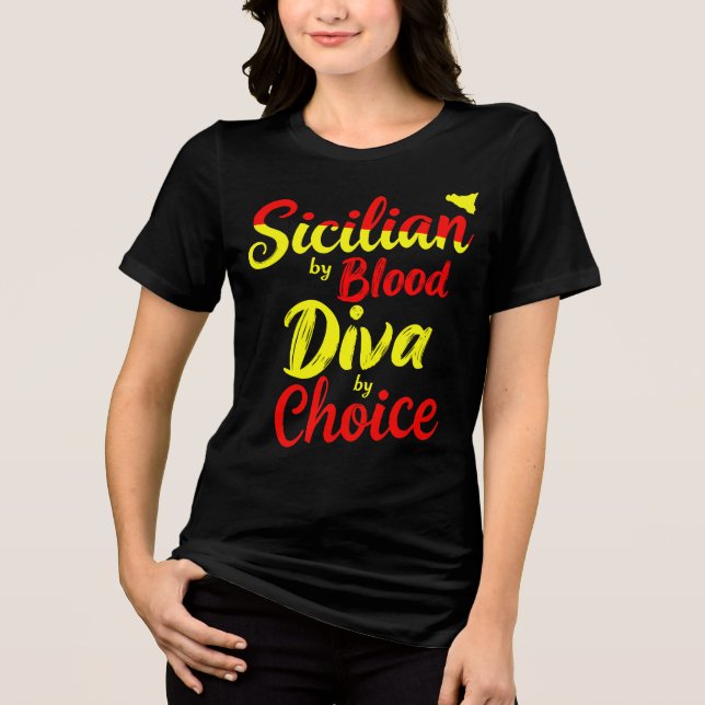 Camiseta Siciliano por Blood Diva por Escolha (Frente)