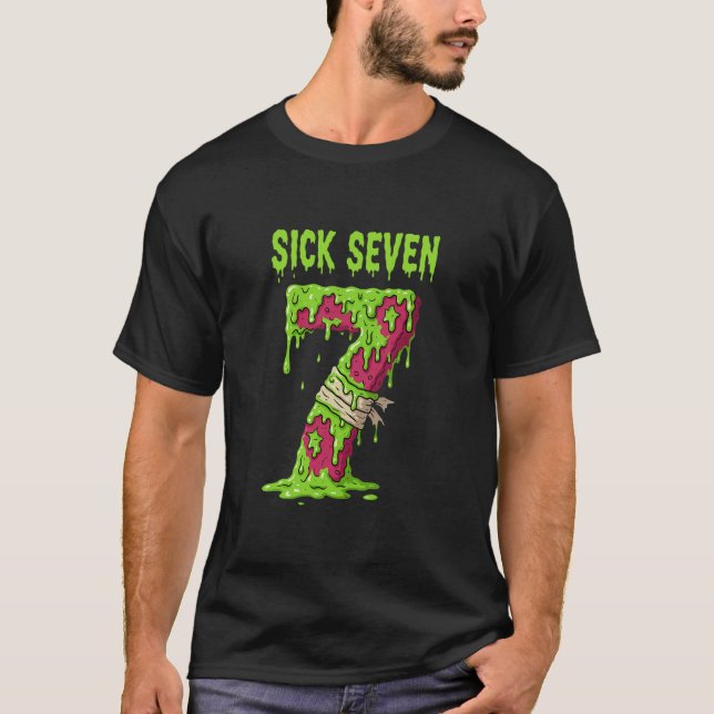 Camiseta Sick Seven Meme Six Seven Brincadeira Div (Frente)