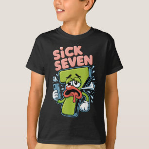 Camiseta Sick Seven Meme Six Seven Jogo de Palavra