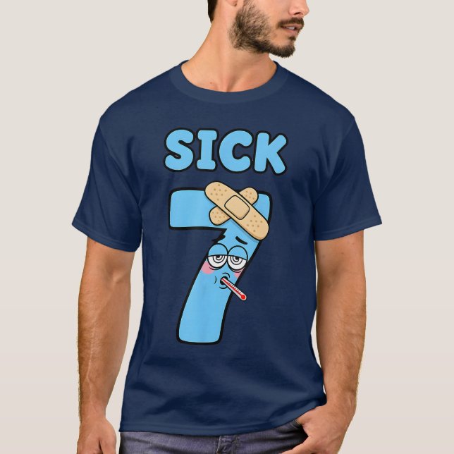 Camiseta Sick Seven Meme Tee 67 Six Seven Funny Wordplay (Frente)