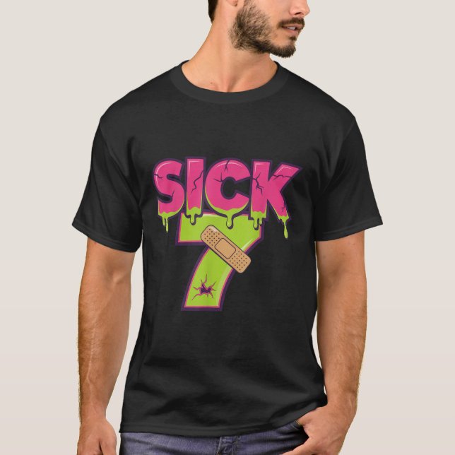 Camiseta Sick Seven Meme Tee Six Seven Fun Wordplay Drip _1 (Frente)