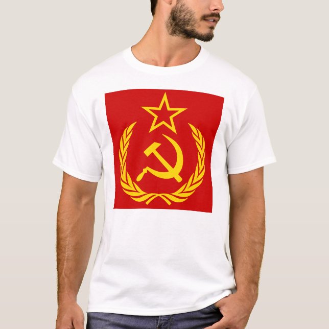Camiseta Sickle And Hammer, USSR, CCCP, Communism (Frente)