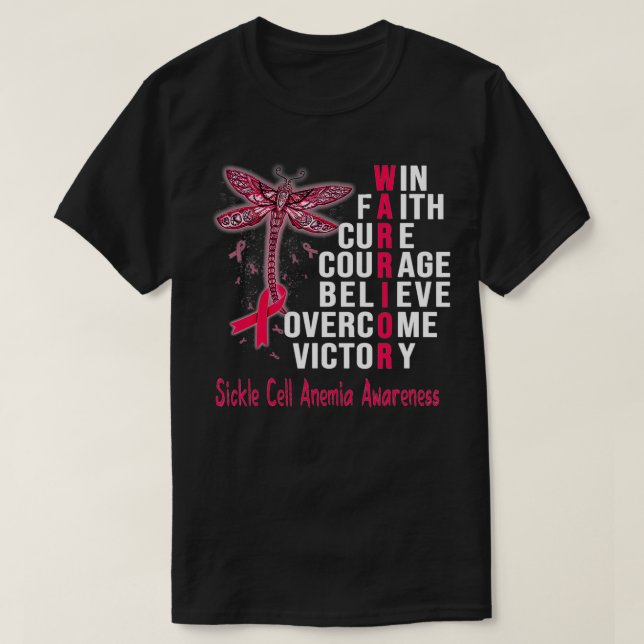 Camiseta Sickle Cell Anemia Warrior Sickle Cell Anemia Awar (Frente do Design)