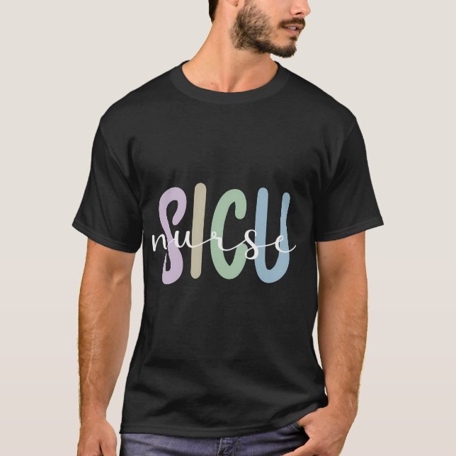 Camiseta Sicu Nurse Apreciação Intensiva Cirúrgica Un (Frente)