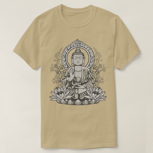 Camiseta Siddartha Buddha Halftone (Frente do Design)