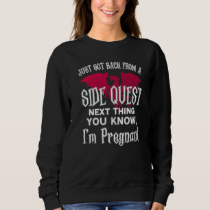 Camiseta Side Quest Rpg Gamer Gravidez Revelar Nova Mãe Quo