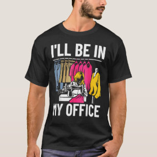 Camiseta Siderúrgico Stitching Quilter Estarei no meu escri